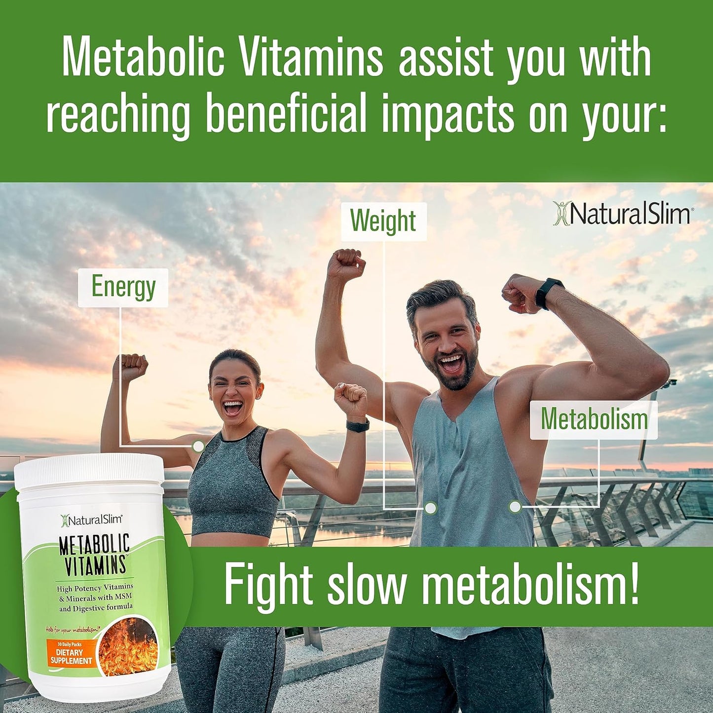 NaturalSlim Metabolic Vitamins® | Powerful Vitamins | Multivitamins and Minerals, B-Complex with Niacin (B3)